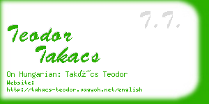 teodor takacs business card